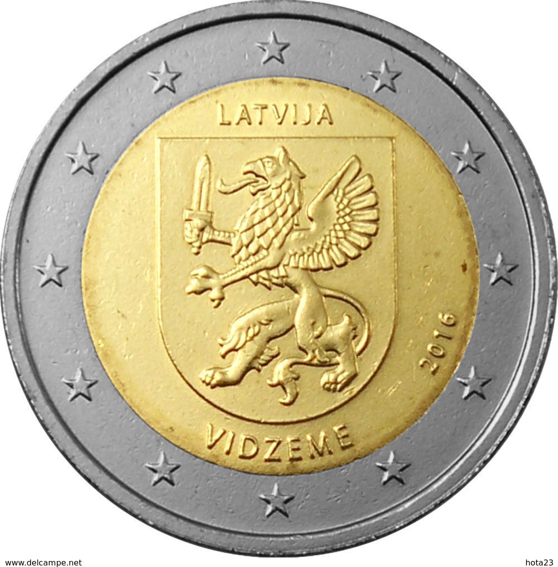 4 X 2 Latvia Lettland Lettonia 2018 2 Euro ALL Region KURZEME, LATGALE , VIDZEME , ZEMGALE Aus Rollen UNZ FULL SET - Latvia