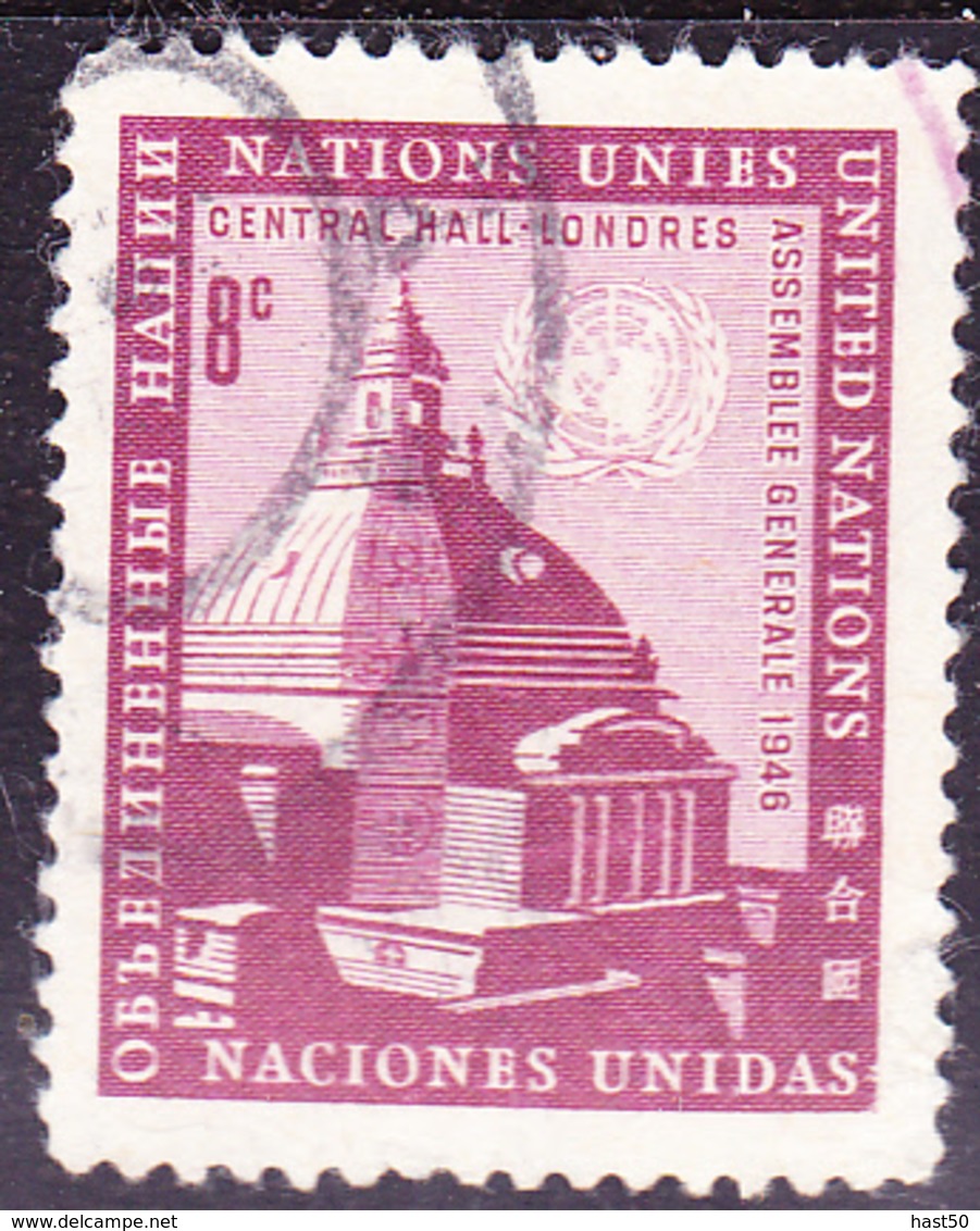 UN New York - Tagungsstätte Der Ersten Generalversammlung (Mi.Nr.: 69) 1958 - Gest Used Obl - Usati