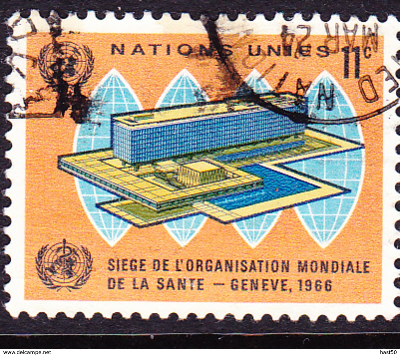 UN New York - Neuer Amtssitz Der WHO Genf (Mi.Nr.: 167) 1966 - Gest Used Obl - Oblitérés