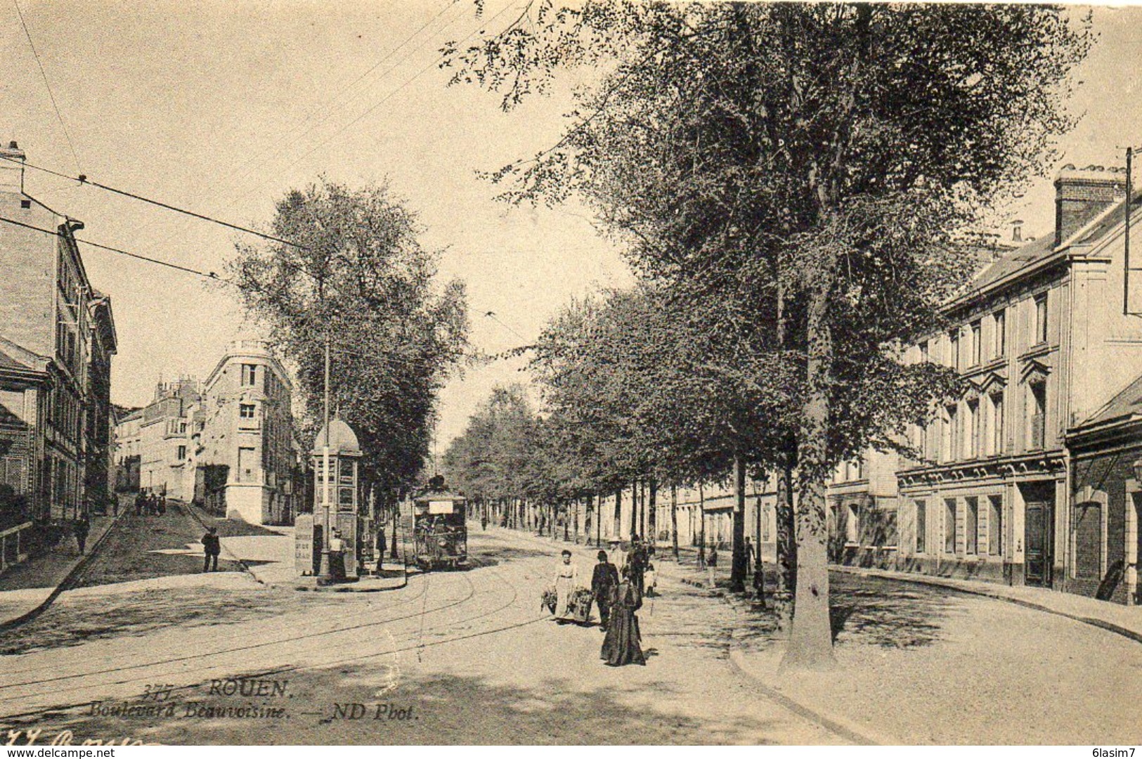 CPA - ROUEN (76) - Aspect Du Boulevard Beauvoisine Au Début Du Siècle - Rouen