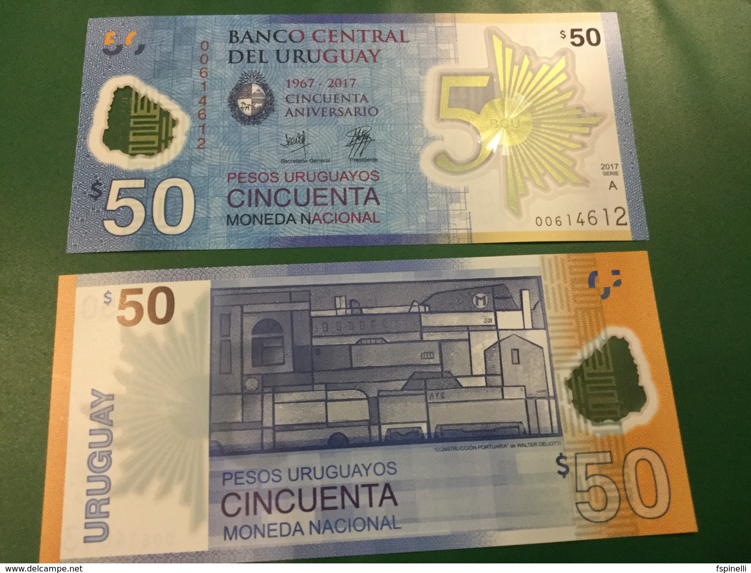 URUGUAY  New  50 Pesos Uruguayos Pnew  2018 POLIMER  UNC - Uruguay