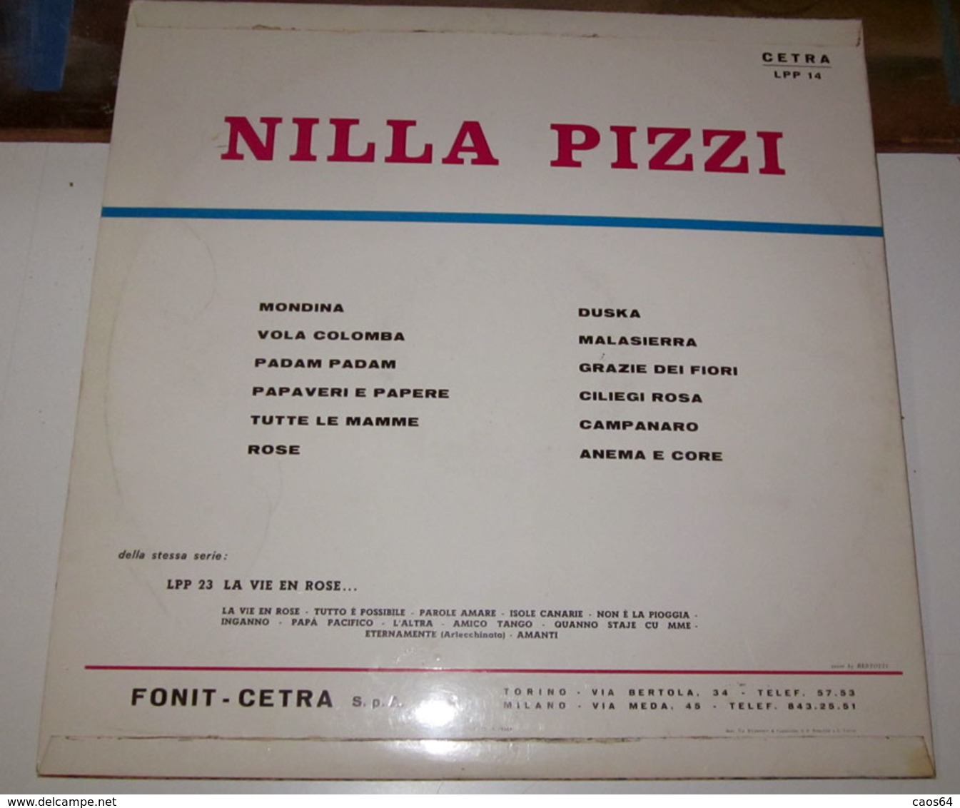 NILLA PIZZI SON ROSE ROSSE LP - Andere - Italiaans