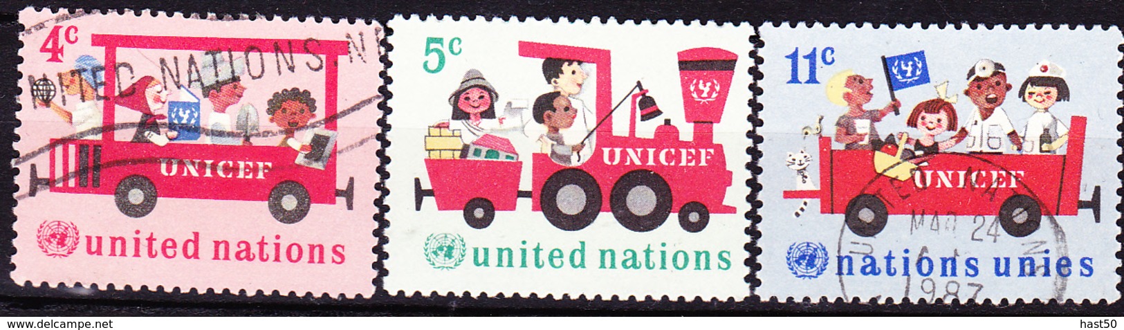UN New York - 20 Jahre Kinderhilfswerk Der Vereinten Nationen (UNICEF) (Mi.Nr.: 171/3) 1966 - Gest Used Obl - Oblitérés