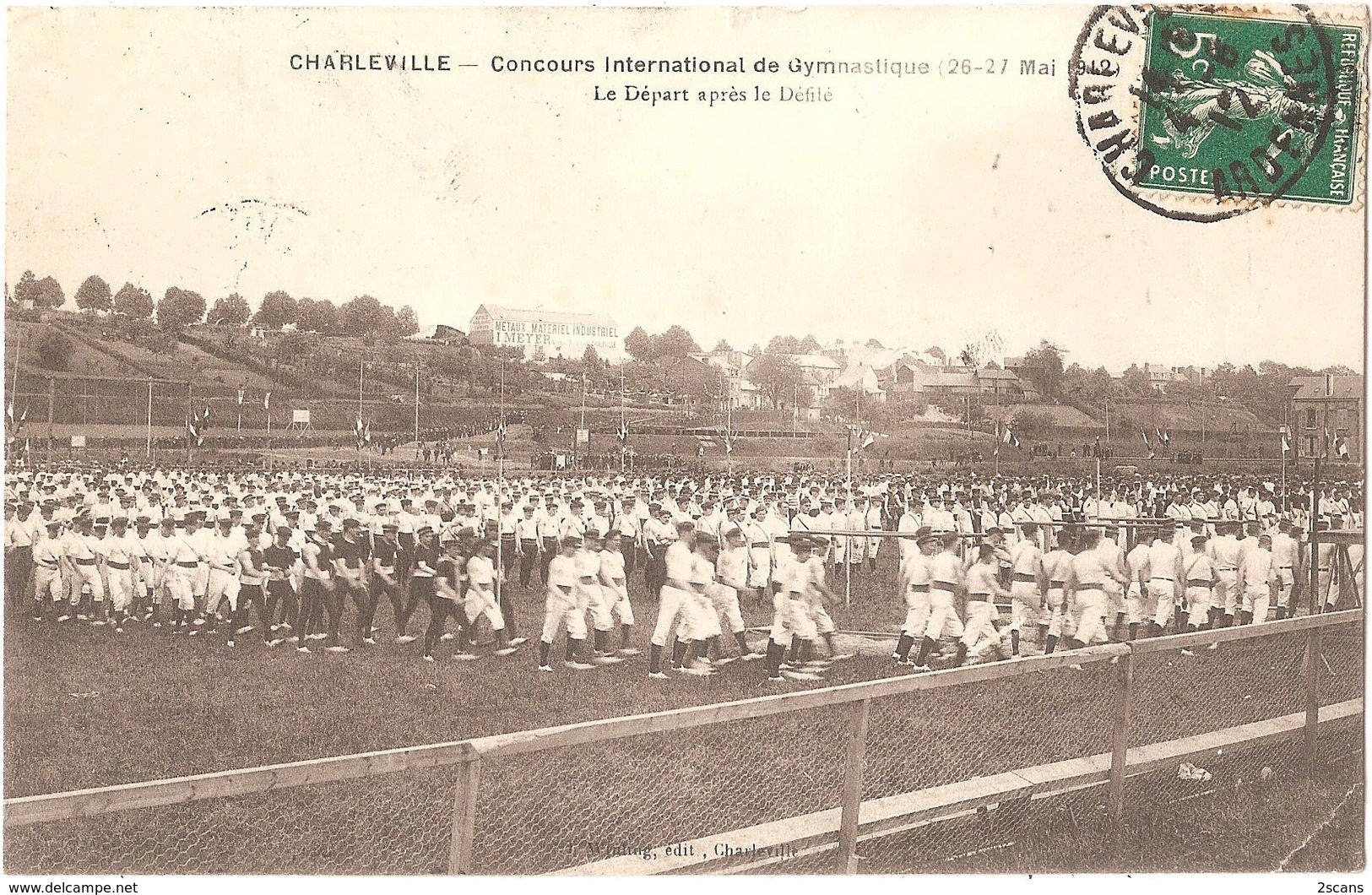 Dépt 08 - CHARLEVILLE-MÉZIÈRES - Concours International De Gymnastique (26-27 Mai 1912) - Le Départ Après Le Défilé - Charleville