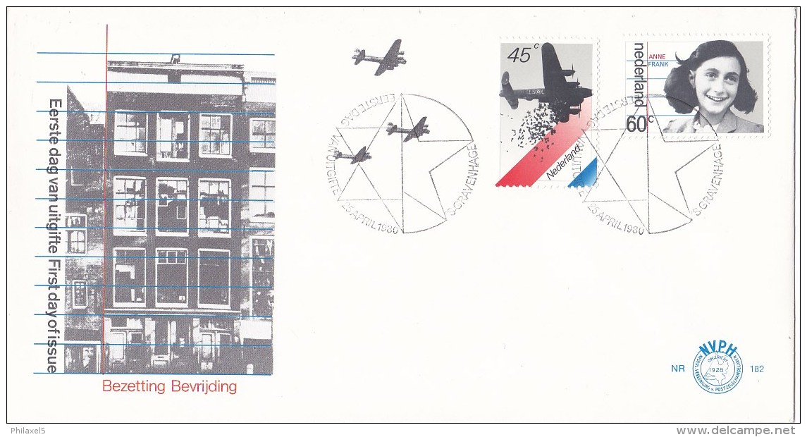 Nederland - FDC - Bezetting En Bevrijding - Voedseldropping/Anne Frank/Het Achterhuis/Amsterdam - NVPH E182 - Donne Celebri