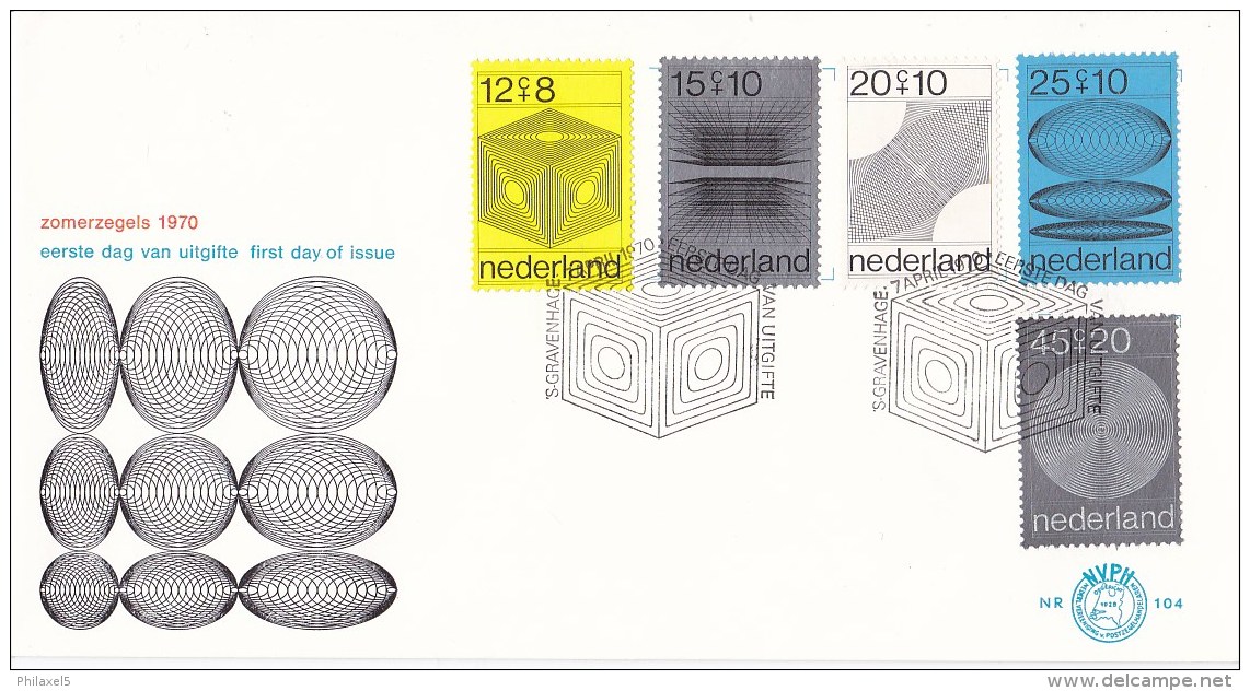 Nederland - FDC - Zomerzegels, Computerontwerpen - NVPH E104 - Computers