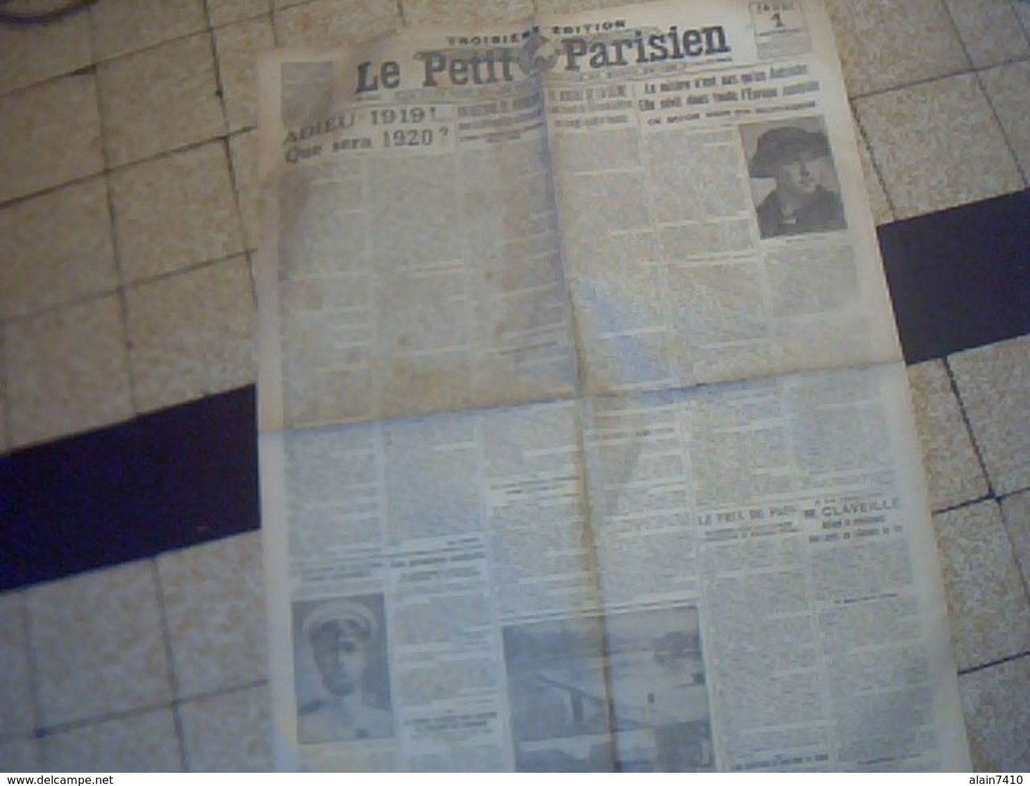 Journal Quotidien  Le Petit Parisien  1  Janviet  1920   B Etat   D Ensemble Cf Photos - Le Petit Parisien