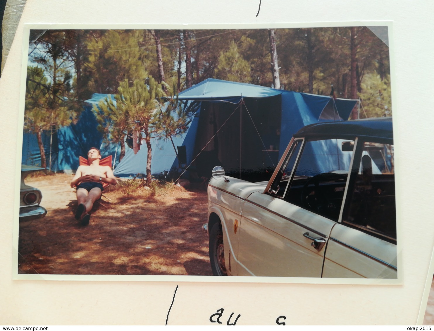 COUPLE VACANCES CAMPING EN ESPAGNE MER LOT 13 PHOTOS ORIGINALES EN COULEURS  ANNÉE 1964