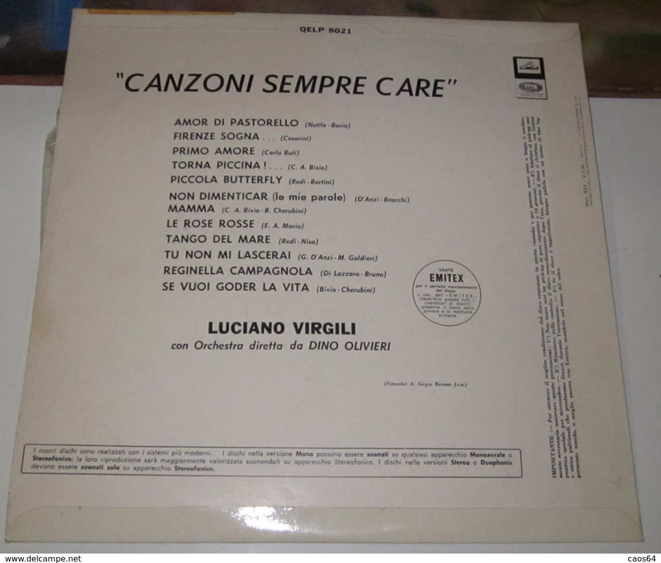 LUCIANO VIRGILI CANZONI SEMPRE CARE - Other - Italian Music