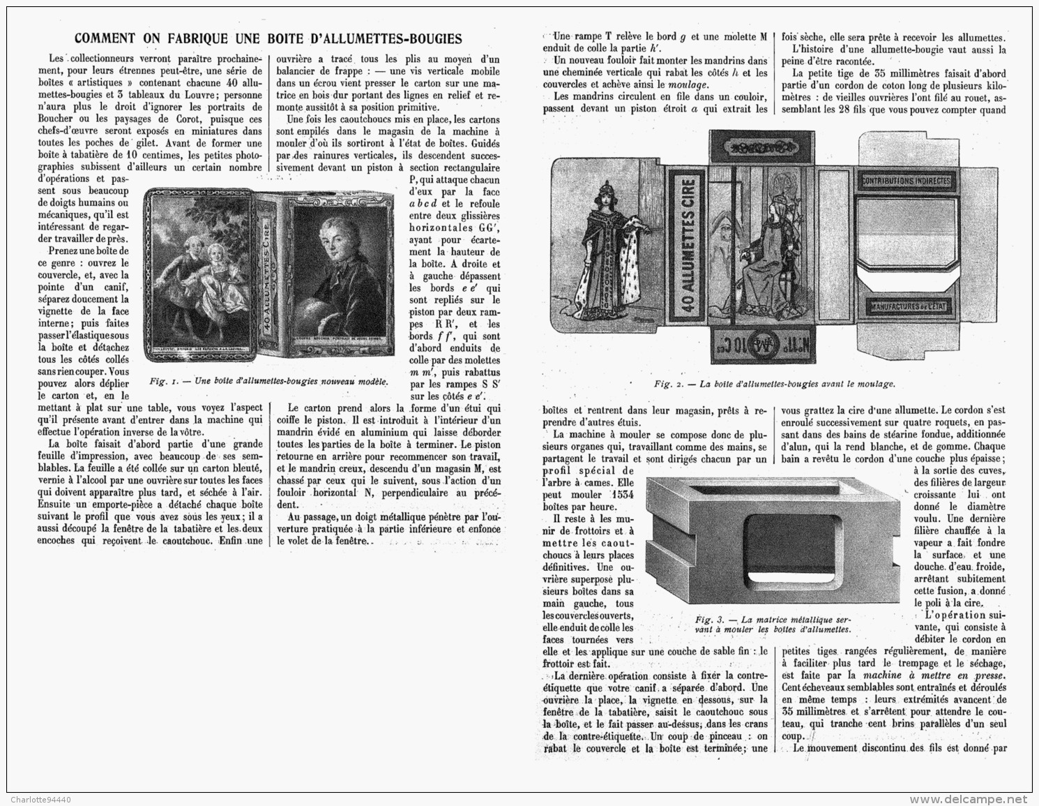 COMMENT ON FABRIQUE UNE BOITE D'ALLUMETTES-BOUGIES   1912 - Autres & Non Classés