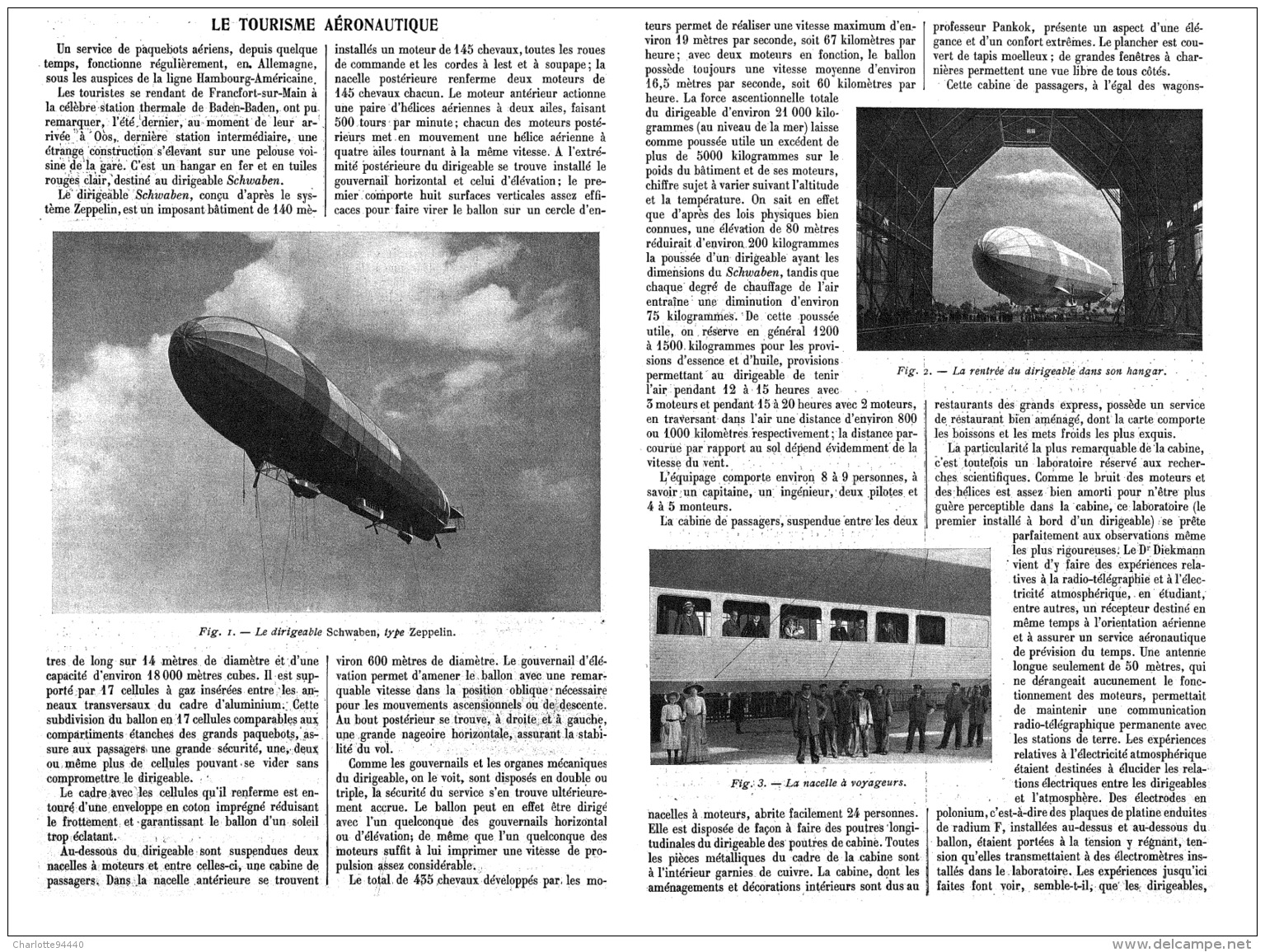 LE TOURISME  AERONAUTIQUE ( ZEPPELIN )    1912 - Andere & Zonder Classificatie