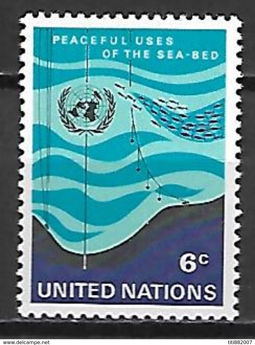 NATIONS - UNIES   -   1971 .  Y&T N° 208 **.    Fonds Marins - Ungebraucht