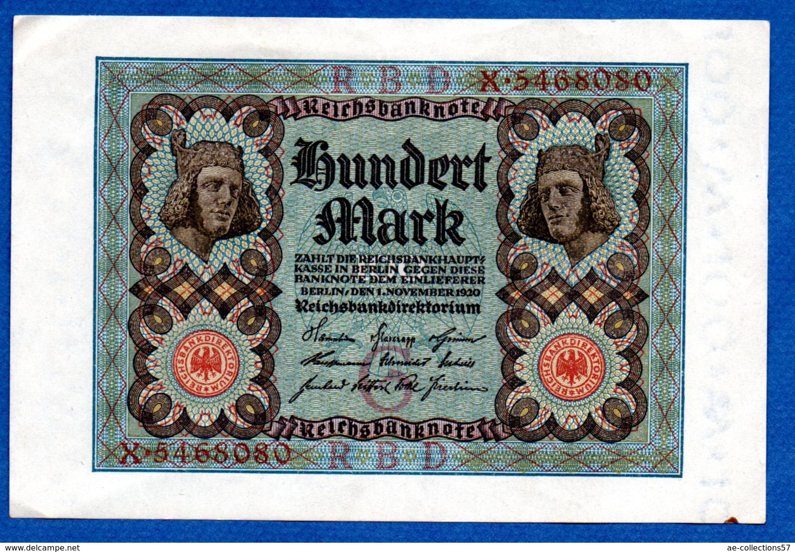 Allemagne   / 100 Mark 1-11-1920 / SUP - 100 Mark