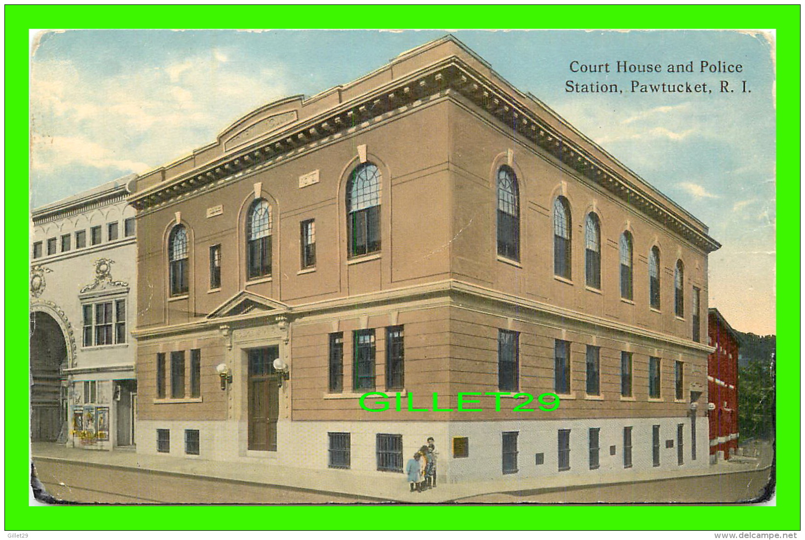 PAWTUCKET, RI - COURT HOUSE AND POLICE STATION - ANIMATED - WRITTEN - - Pawtucket