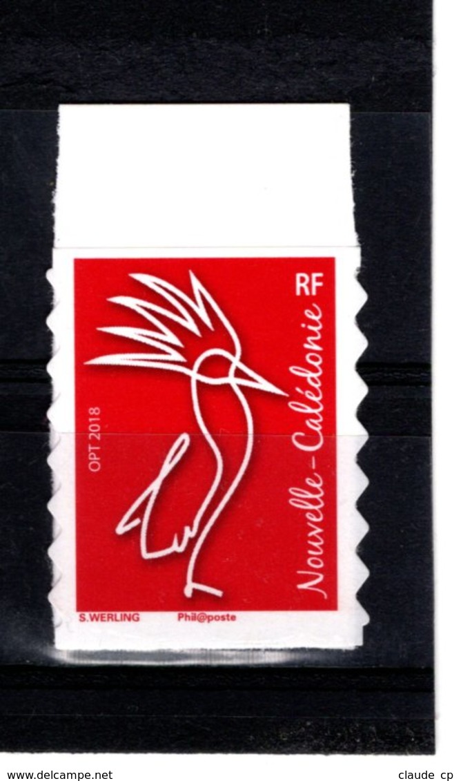 Nouvelle-Calédonie  TVP Rouge  **    WERLING /Philaposte / 2018  // Issu Du Carnet Autocollant Régime Intérieur - Unused Stamps