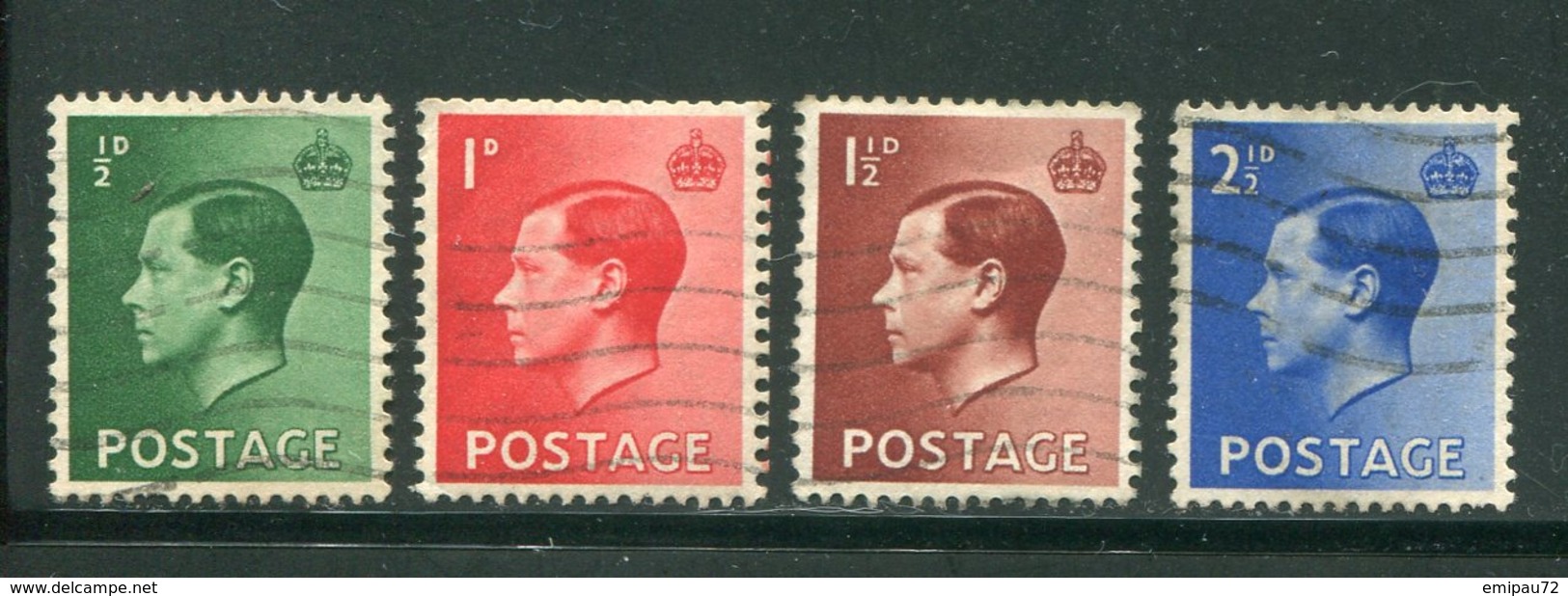 GRANDE BRETAGNE- Y&T N°205 à 208- Oblitérés - Used Stamps