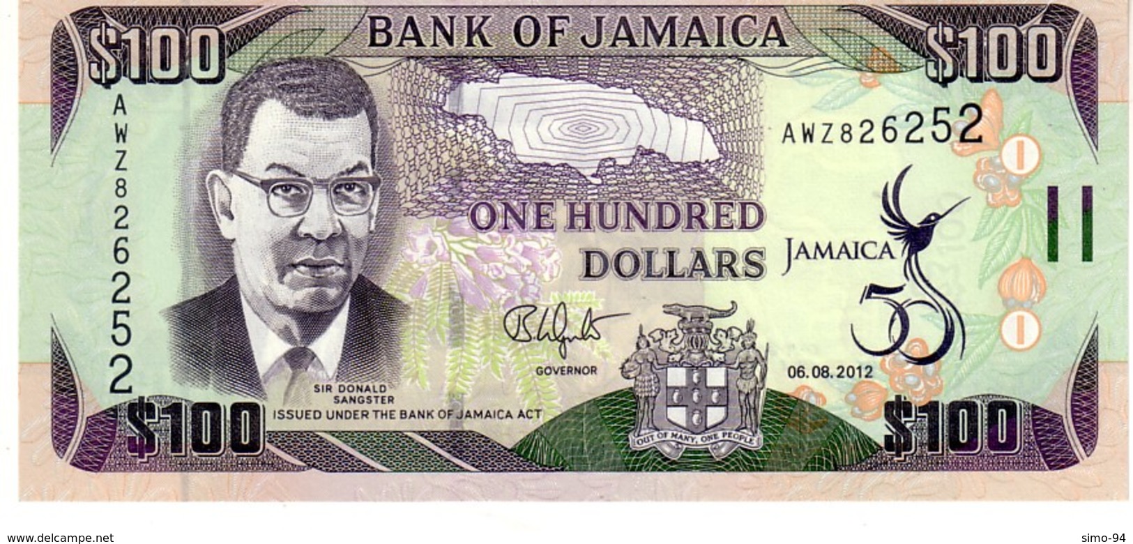 Jamaica P.90    100 Dollars 2012 Unc - Giamaica