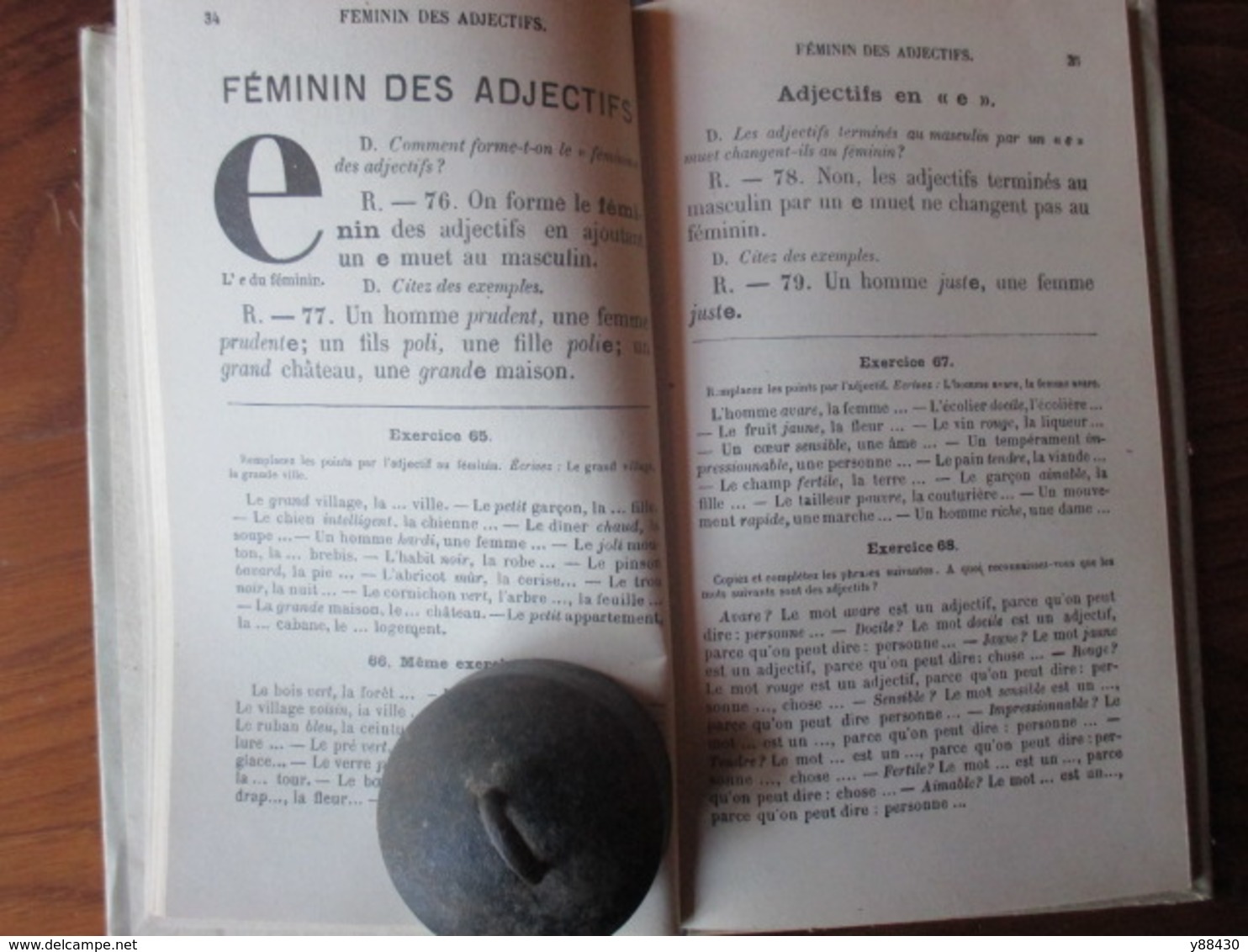 Livre - GRAMMAIRE - L'Année Préparatoire de 1936 - par LARIVE & FLEURY - Cours Elémentaire - 114 pages - 13 photos