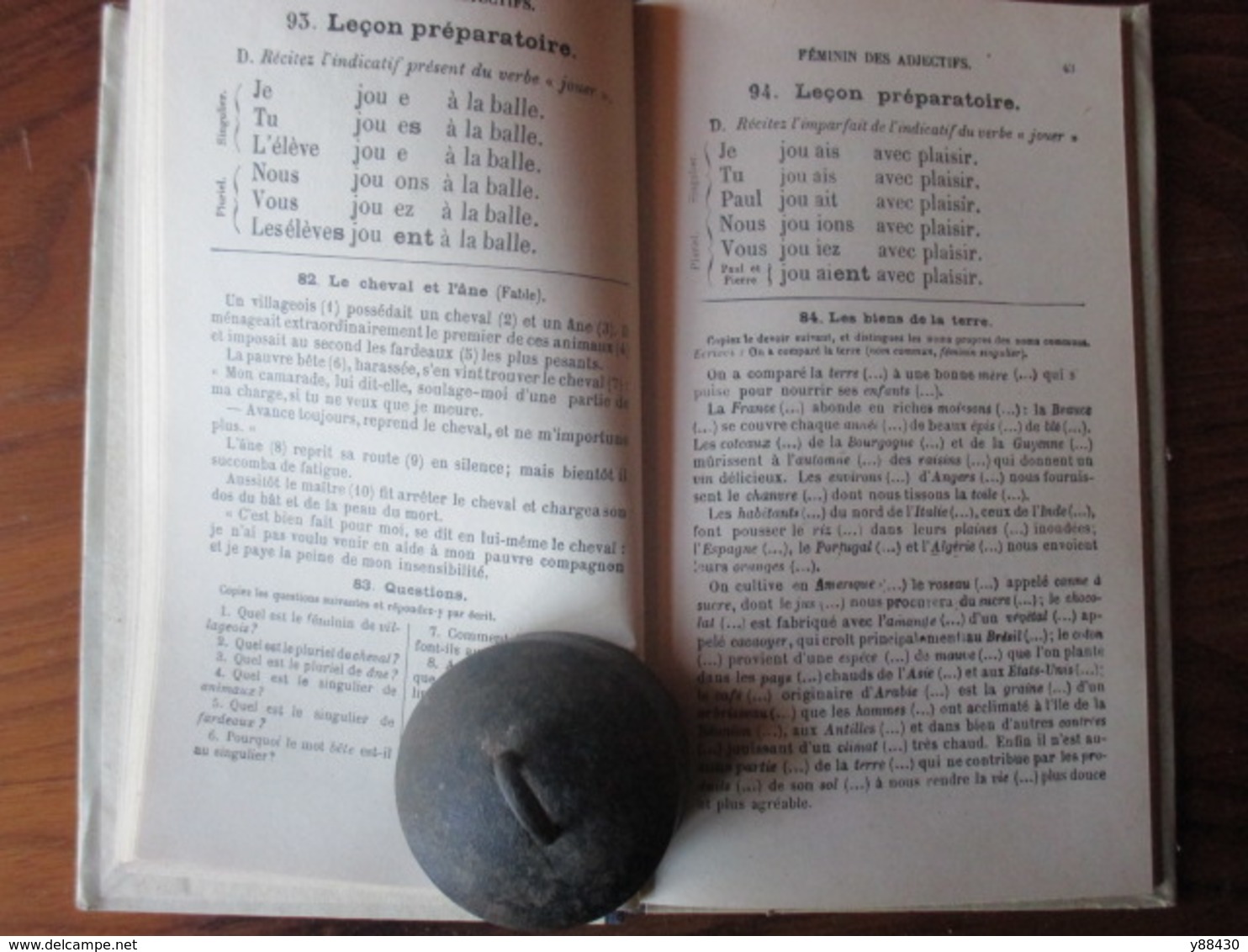 Livre - GRAMMAIRE - L'Année Préparatoire de 1936 - par LARIVE & FLEURY - Cours Elémentaire - 114 pages - 13 photos