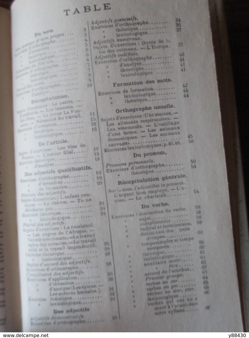 Livre - EXERCICES FRANCAIS de Première Année de 1934 - par LARIVE & FLEURY - Cours Moyen - 134 pages - 15 photos