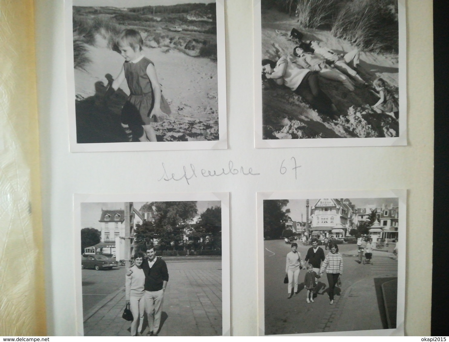 16 PHOTOS ORIGINALES CARRÉS NOIR-BLANC À BORDS BLANCS COUPLE ENFANT MANÈGE SIESTE BELGIQUE ?