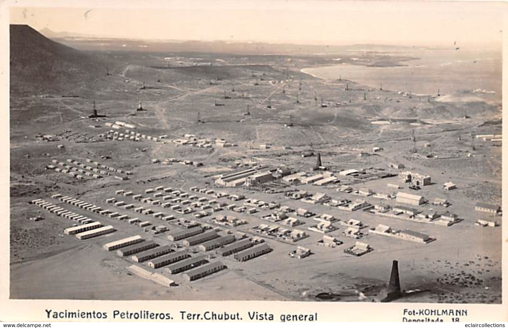 Argentine.       Yacimientos.   Vue Générale De L'exploitation Pétrolière     Carte Photo               (voir Scan) - Argentina