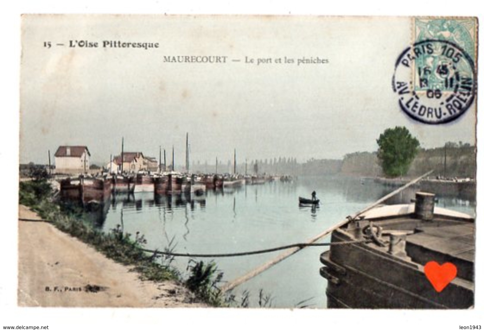 23447-LE-78-L'Oise Pittoresque-MAURECOURT-Le Port Et Les Péniches--------------péniches - Maurecourt