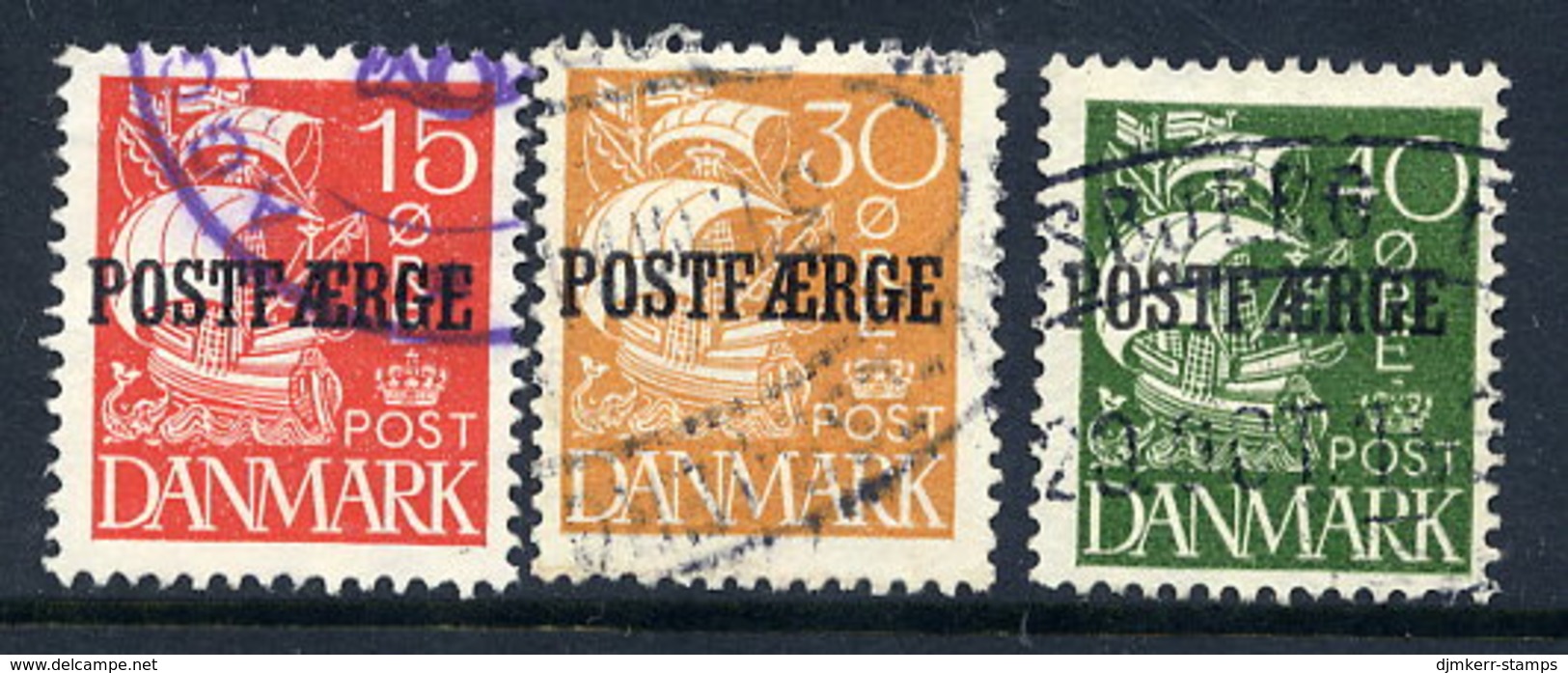 DENMARK 1930 Parcel Post Overprint On Caravel Definitives,  Used.  Michel 12-14 - Parcel Post