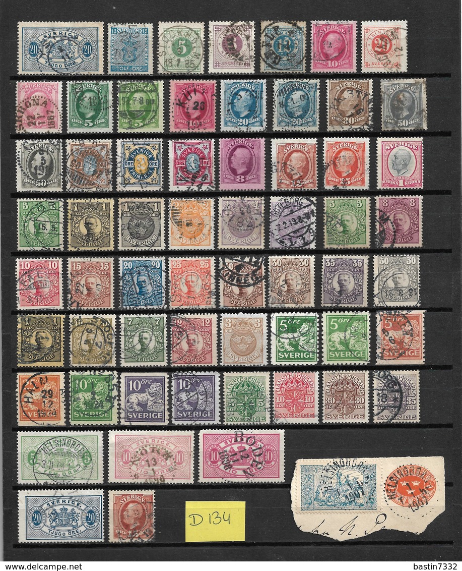 Sweden/Zweden/Sverige Old Collection,type?? Used/gebruikt/oblitere(D-134) - Collections (without Album)