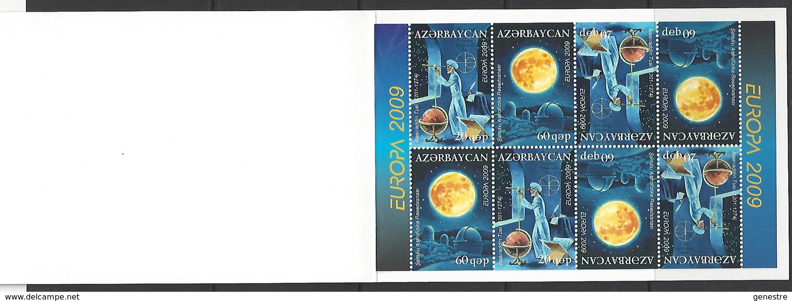 Azerbaïdjan / Azerbaycan - 2009 - Europa - BF78 (650/651) Astronomie  ** MNH - Aserbaidschan