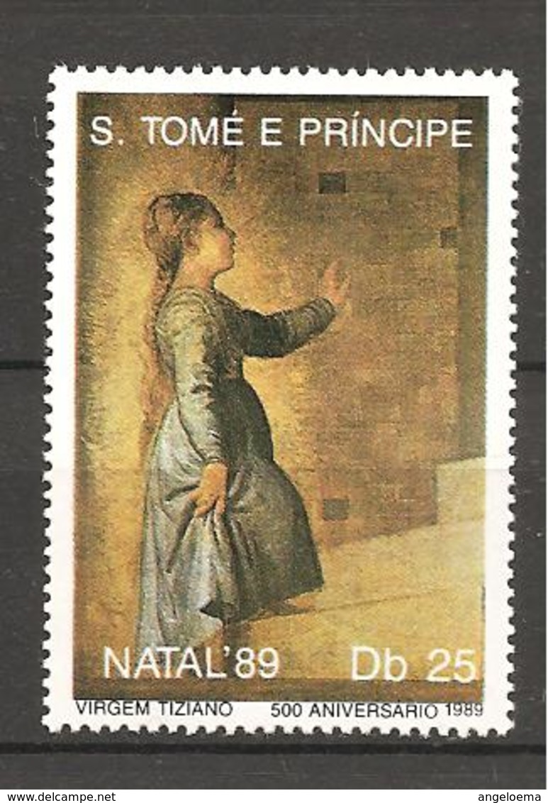 S. TOME' & PRINCIPE - 1989  TIZIANO  Vergine  Nuovo** MNH - Madonnen