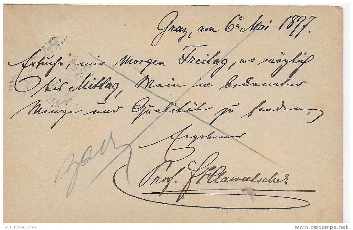 AK 0040  Correspondenz-Karte An Den Grazer Verbrauchs-Verein Um 1897 - Briefe U. Dokumente