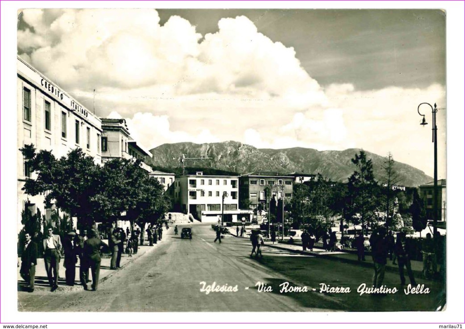 M7381 Sardegna IGLESIAS CAGLIARI 1958  Viaggiata Manca Francobollo - Iglesias