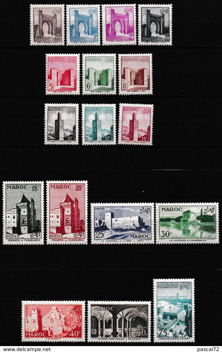 MAROC PROTECTORAT 1955-564 Y&T N° 345 à 361 N* - Unused Stamps