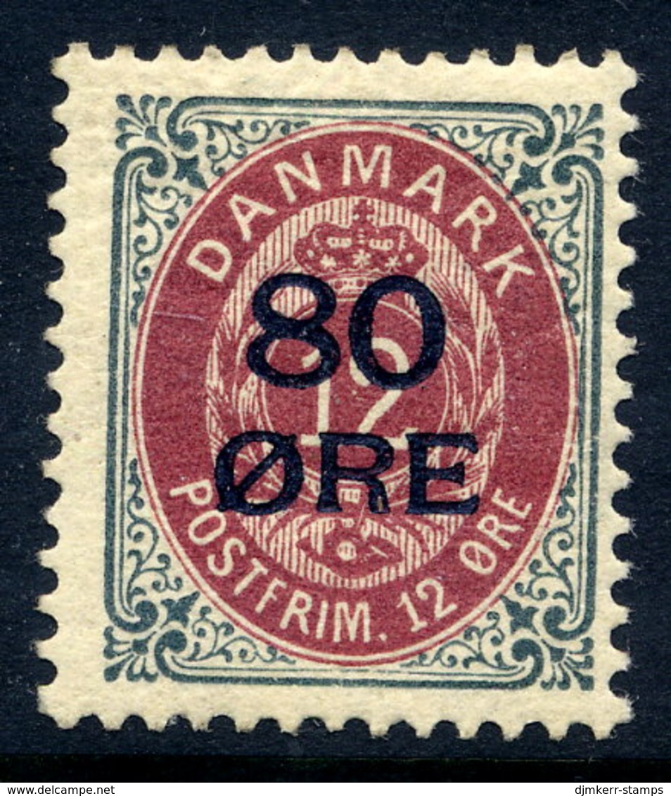 DENMARK 1915 80 Øre On 12 Øre Surcharge MNH / **.  Michel 83 I - Nuovi