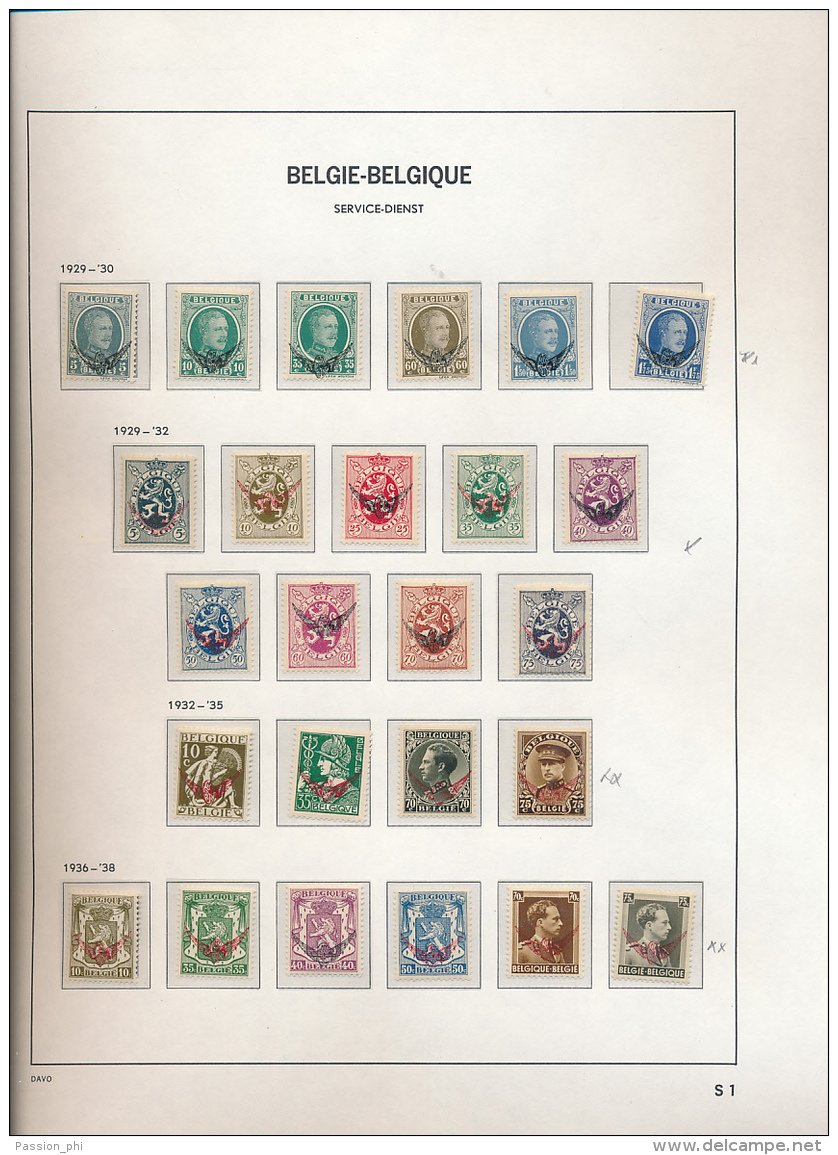 BELGIQUE BELGIE BELGIUM SERVICE DIENSTPOST  +... SELECTION MNH XX AND LH X - Otros & Sin Clasificación