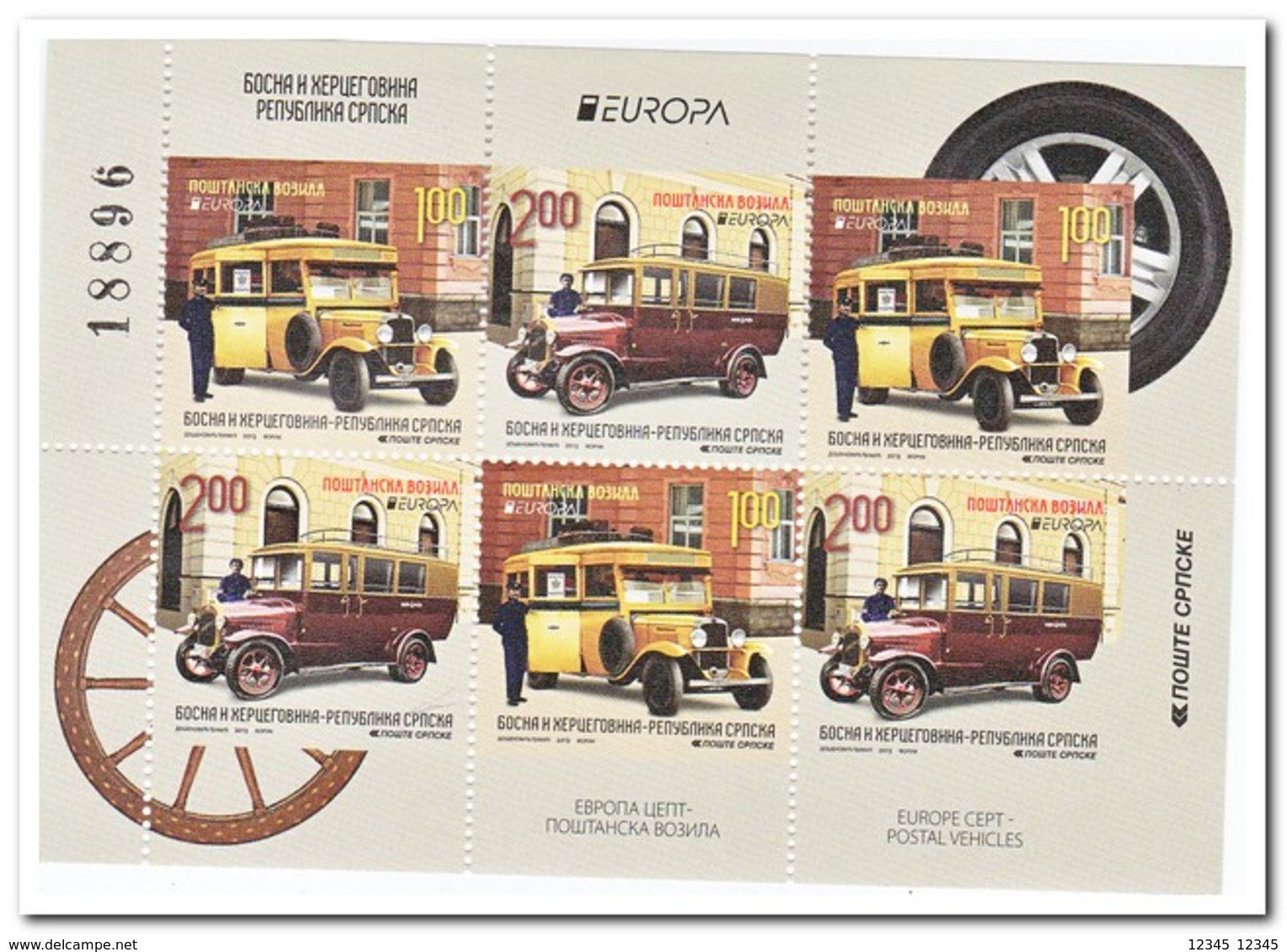 Bosnië & Herzegovina ( Servisch ) 2013, Postfris MNH, Cars, Europe - Bosnië En Herzegovina