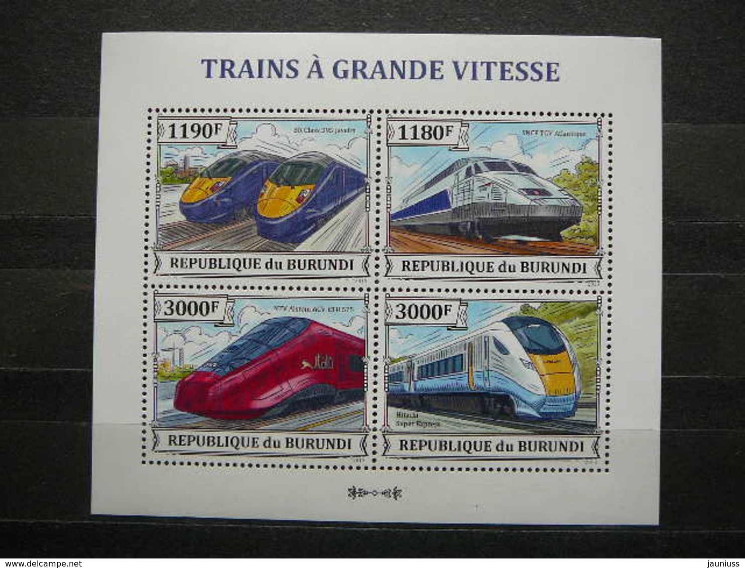 Trains Züge Vapeurs # Burundi 2013 MNH S/s # - Trains