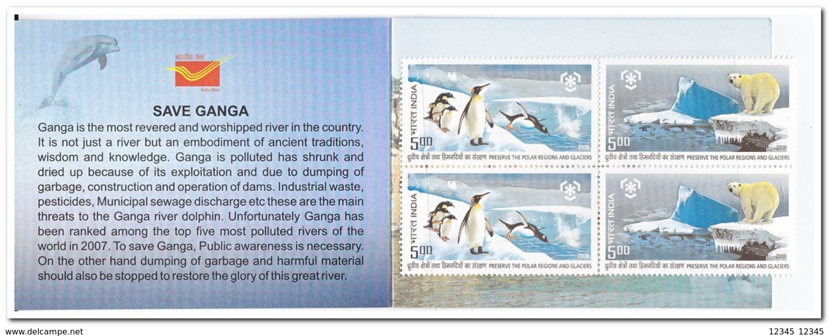 India 2009, Postfris MNH, Save Ganga, Booklet - Ongebruikt