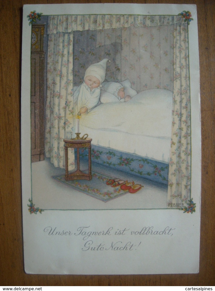 (enfants) Pauli EBNER: Gute Nacht ! Bonne Nuit !. Carte Neuve Vers 1910. BE. - Ebner, Pauli