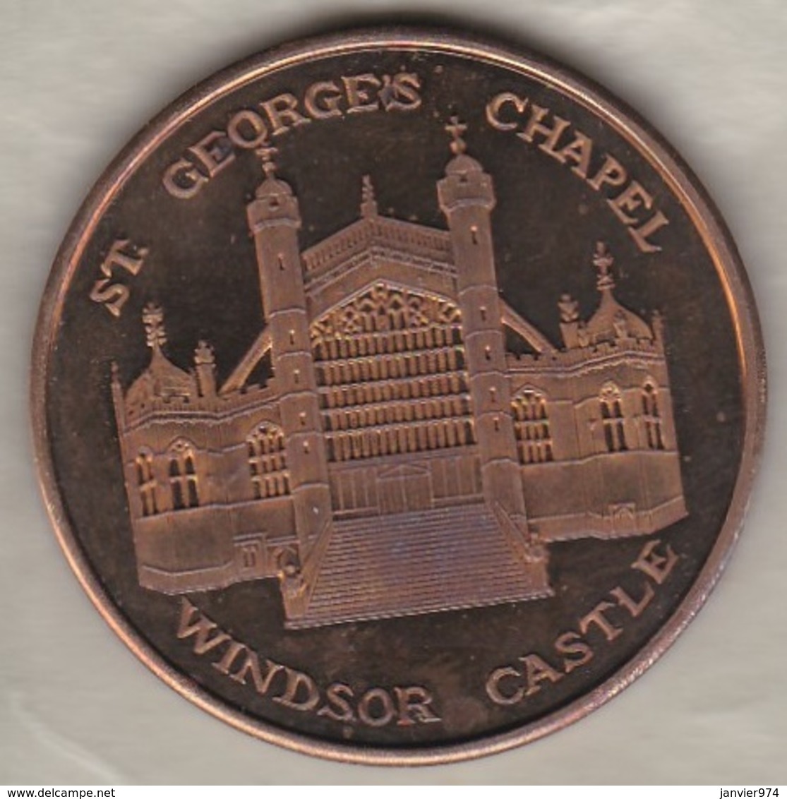Medal  St. George's Chapel Windsor Castel - St George Terrassant Le Dragon - Autres & Non Classés
