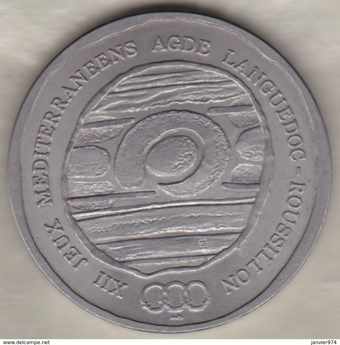 Medaille XII JEUX MEDITERRANEENS AGDE LANGUEDOC-ROUSSILLON 1993 - Autres & Non Classés