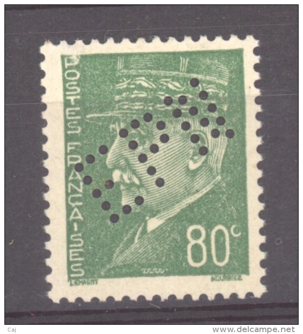 France  -  Variétés  :  Yv  513  **  Perfin EPN Nancy - Unused Stamps