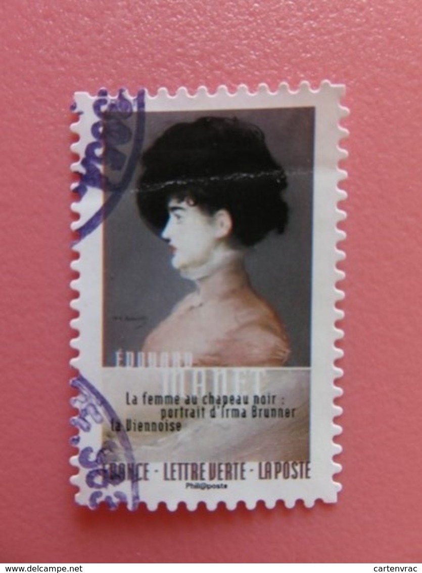 Timbre France YT 1263 AA - Normandie Impressionniste - "La Femme Au Chapeau Noir" De Edouard Manet - 2016 - Autres & Non Classés