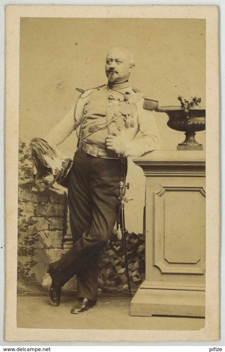 CDV Militaire Circa 1860 . Pierre Antoine Biesse , Alors Commandant Des Lanciers De La Garde Impériale . - Ancianas (antes De 1900)