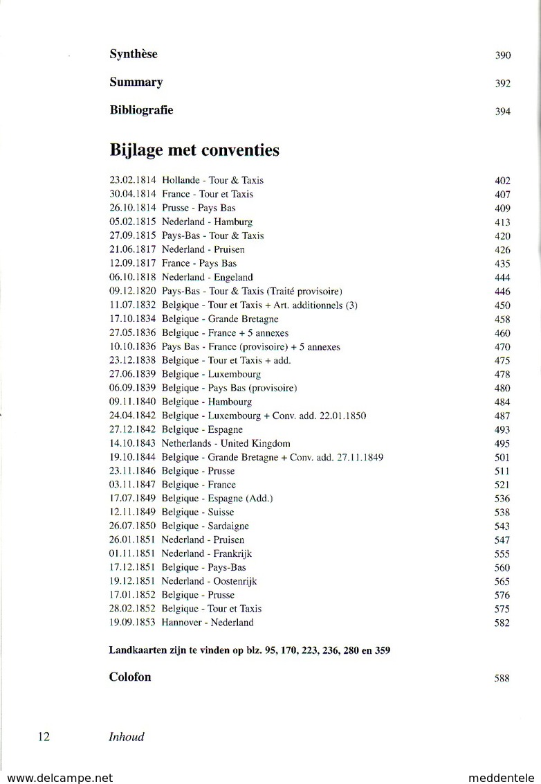 De Post NAAR De Nederlanden Par Cl. Delbeke 588 Pages Hardbound - Philatelie Und Postgeschichte