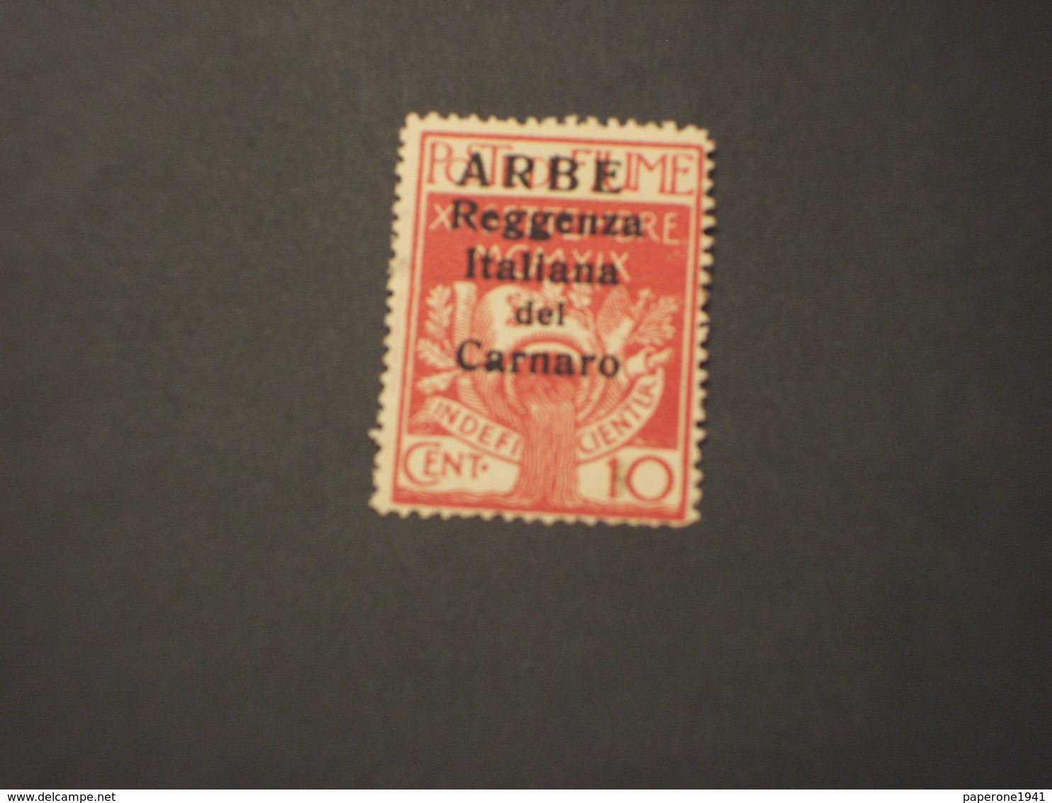 ARBE - P.M. 1920 REGGENZA 10 C. (lieve Puntino Nella Gomma) - NUOVO(++) - Arbe & Veglia