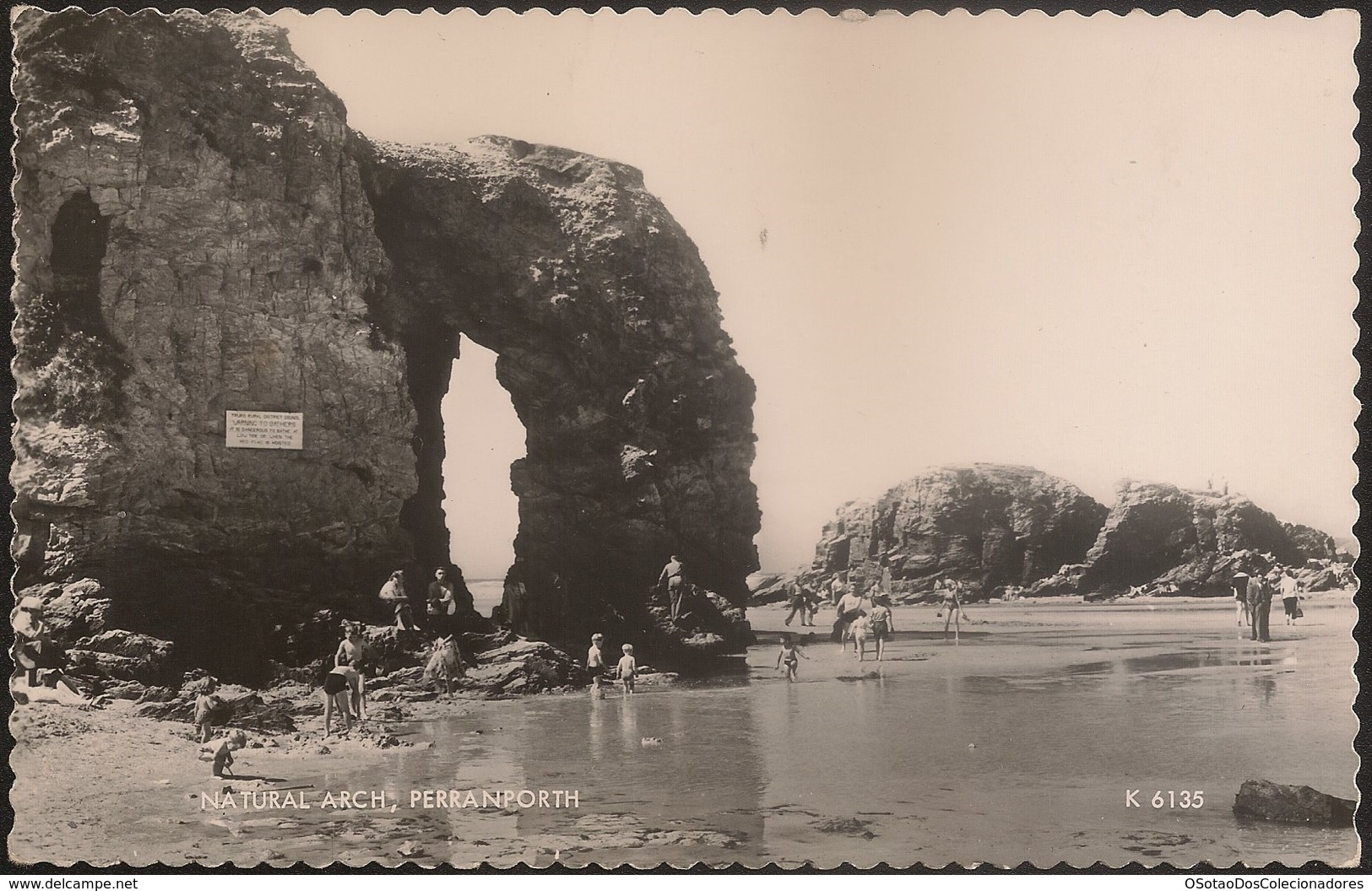 Postcard United Kingdom - Perranporth - Natural Arch - Cornwall - Published By Valentine's - Scilly Isles