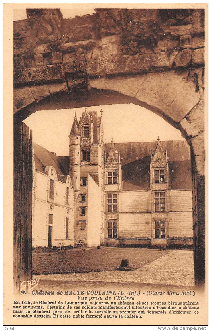 44 - Château De HAUTE-GOULAINE - Vue Prise De L'Entrée - Haute-Goulaine