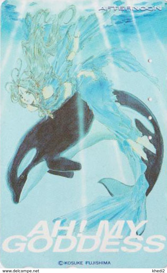 Télécarte Japon / 110-011 - MANGA - AH MY GODDESS ! By KOSUKE FUJISHIMA - ORQUE ORCA Japan Phonecard - AFTERNOON - 10609 - Dolphins